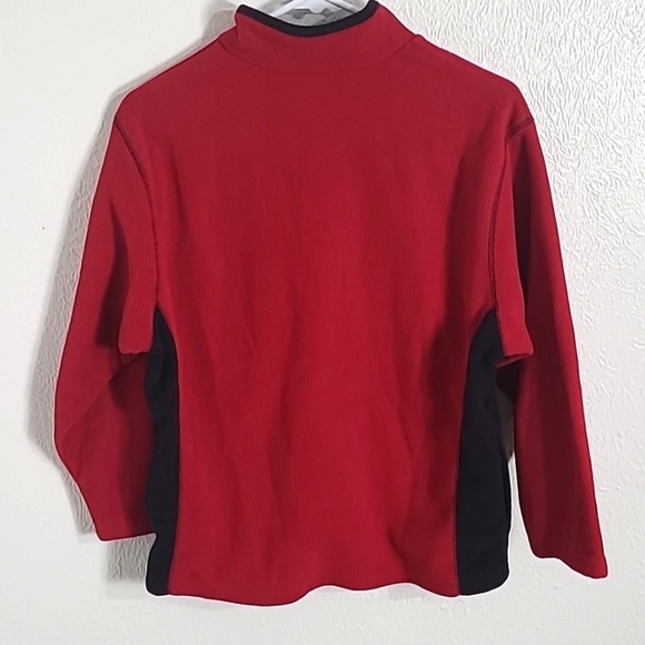 Old Navy Red & Black Fleece Pullover Longsleeve Top, Size 12 - Picture 4 of 7